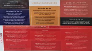 Menu, side 2 at Taco Ocho in Frisco
