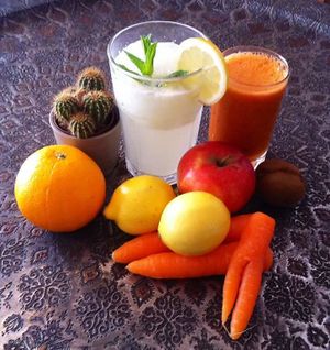Our fruits to glass nutri Juices. Carrots, Orange, lemon, Apple or ginger mix. Choose your own combination.  at The Coffee Lover's Cafe in South West London