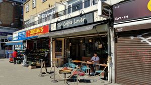 Outside at The Coffee Lover's Cafe in South West London
