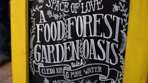 garden oasis sign at ChocolaTree Organic Oasis in Sedona