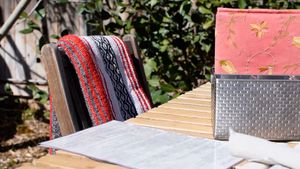 garden table at ChocolaTree Organic Oasis in Sedona