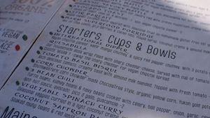 menu at ChocolaTree Organic Oasis in Sedona