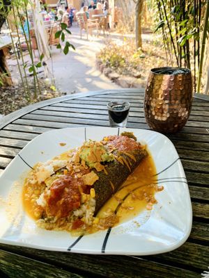 Chocolatree Sedona Corn Enchilada #Veganuary at ChocolaTree Organic Oasis in Sedona