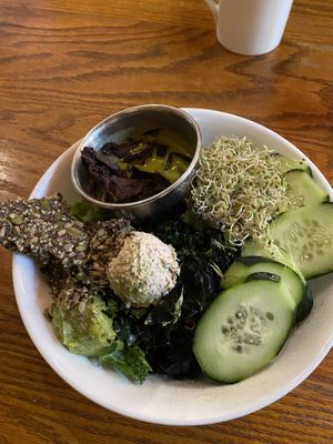 Green Goddess Salad. Spectacular !  at ChocolaTree Organic Oasis in Sedona