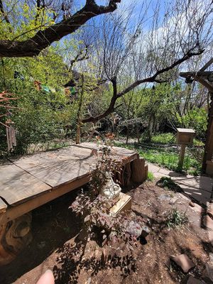 Back patio  at ChocolaTree Organic Oasis in Sedona