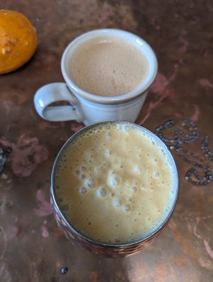Vegan creme and mango lassi at ChocolaTree Organic Oasis in Sedona