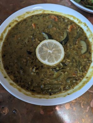 Saffron coconut daal at ChocolaTree Organic Oasis in Sedona