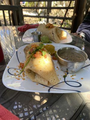 with side of mushrooms 🍄   at ChocolaTree Organic Oasis in Sedona