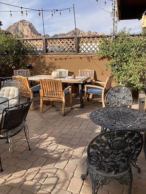 Other outside seating  at ChocolaTree Organic Oasis in Sedona