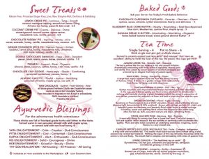 Current menu: Sweet treats & unique teas, detailed at ChocolaTree Organic Oasis in Sedona