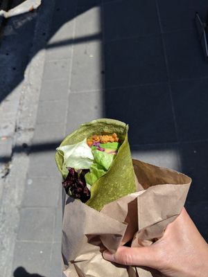 Tofu wrap at Soul Food Organic Store and Cafe in Wanaka