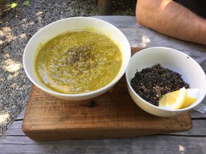 Lentil daal with quinoa at Soul Food Organic Store and Cafe in Wanaka