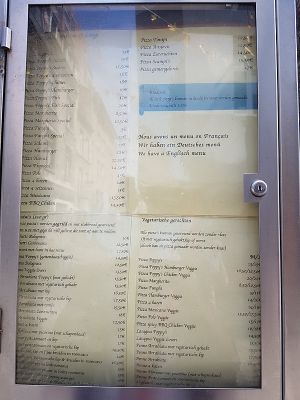 menu at Pizza & Pasta Poppy's in Oostende