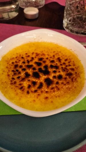 Crema catalana  #Veganuary at L'OV Osteria Vegetariana in Florence