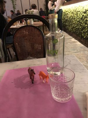 Table decoration  at L'OV Osteria Vegetariana in Florence