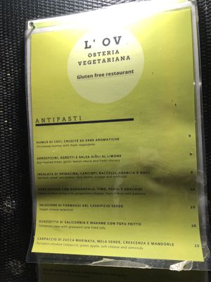   at L'OV Osteria Vegetariana in Florence