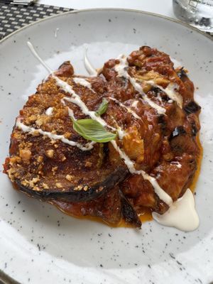 Eggplant Parmigiana  at L'OV Osteria Vegetariana in Florence