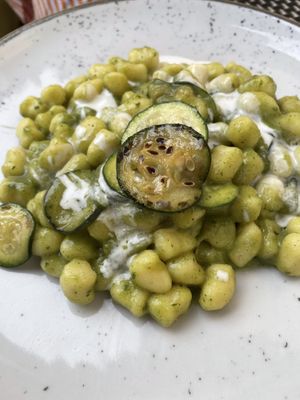 Gnochetti with Zucchini and Mint   at L'OV Osteria Vegetariana in Florence