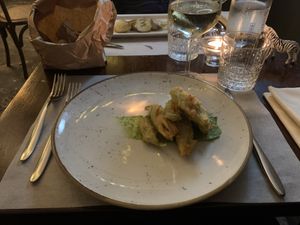 Fiori fritti  at L'OV Osteria Vegetariana in Florence