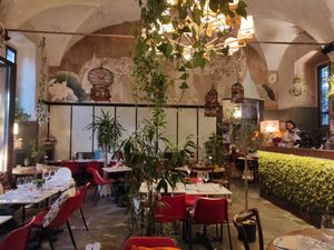 Inside at L'OV Osteria Vegetariana in Florence