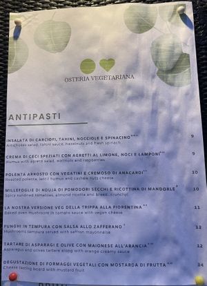   at L'OV Osteria Vegetariana in Florence