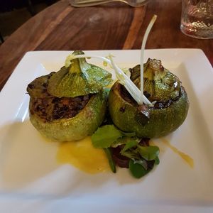 Stuffed zucchini at L'OV Osteria Vegetariana in Florence