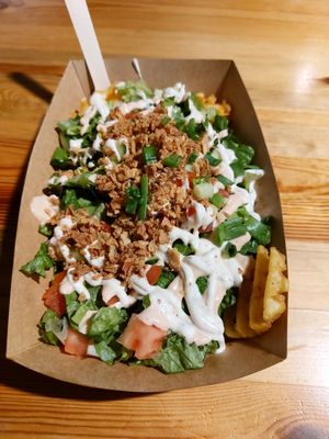 Loaded fries at Veg Machine in Tallinn