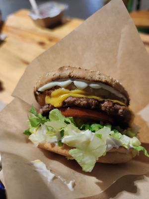 Smash Burger at Veg Machine in Tallinn