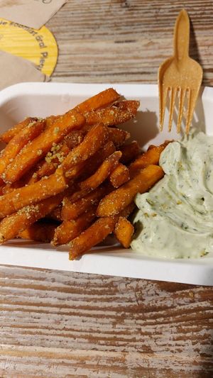 Sweet potatoe with mayo. at Veg Machine in Tallinn