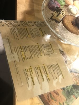 english menu  at Veg Machine in Tallinn