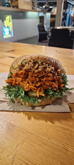 Mother trucker burger at Veg Machine in Tallinn