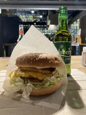 Smash burger  at Veg Machine in Tallinn