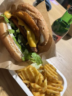 Smashburger x Waffle Fries  at Veg Machine in Tallinn