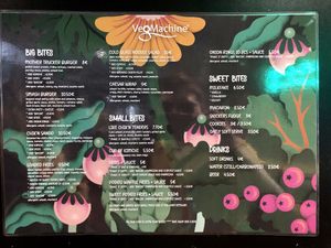 Menu as of 23/07/2025  at Veg Machine in Tallinn