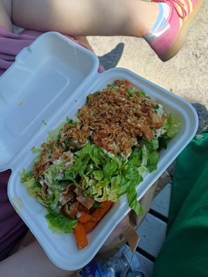 Loaded fries at Veg Machine in Tallinn