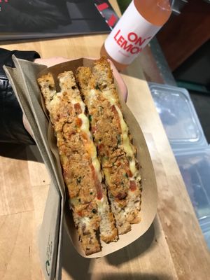 Vegan tofu melt with caper paste. Really good. at Veg Machine in Tallinn