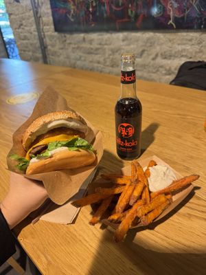 Smash burger  at Veg Machine in Tallinn