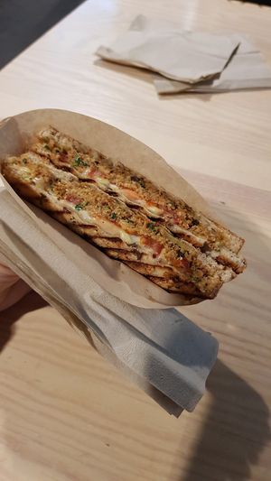 Kroket sandwich at Veg Machine in Tallinn