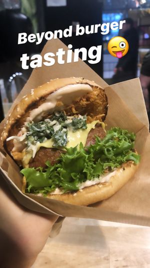 Beyond burger at Veg Machine in Tallinn