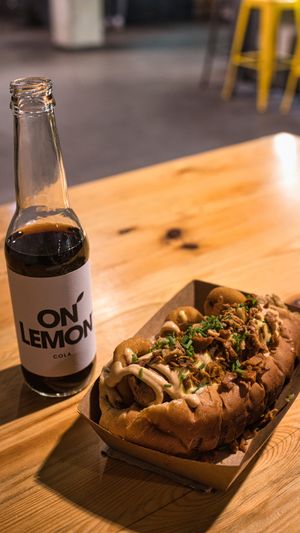 The king of not dogs with beyond sausage at Veg Machine in Tallinn