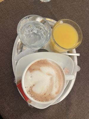 Hot chocolate with soy milk   at Altes Backhaus in Eisenstadt