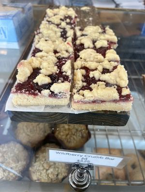 Wild berry crumb bar   at Black Currant Bakehouse in Union Pier