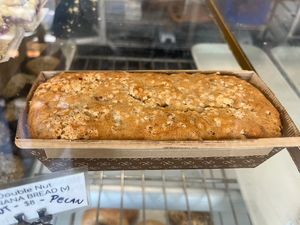  Vegan banana bread in the case  at Black Currant Bakehouse in Union Pier