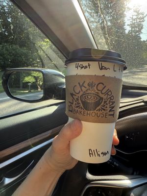 Vanilla latte with oat milk!!  at Black Currant Bakehouse in Union Pier