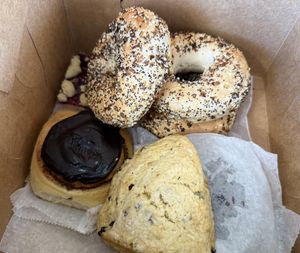 A delightful offering of vegan pastries...  at Black Currant Bakehouse in Union Pier