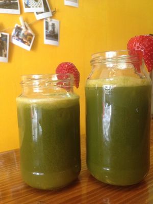 Green juice  at Sama Sama Catering in Lisbon