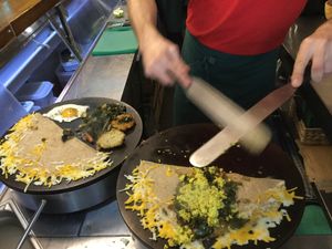 Jack crepes - vegan option on right at Sama Sama Catering in Lisbon