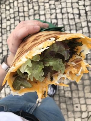 Alma crepe with vegan cheese  at Sama Sama Catering in Lisbon