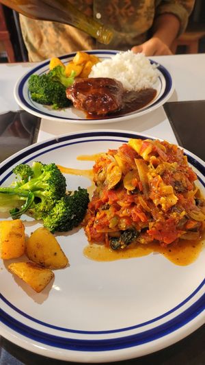 Lasagne & Steak at Loving Hut - San Cristobal in San Cristobal De Las Casas