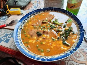 Ramen cremoso 110 pesos at Loving Hut - San Cristobal in San Cristobal De Las Casas